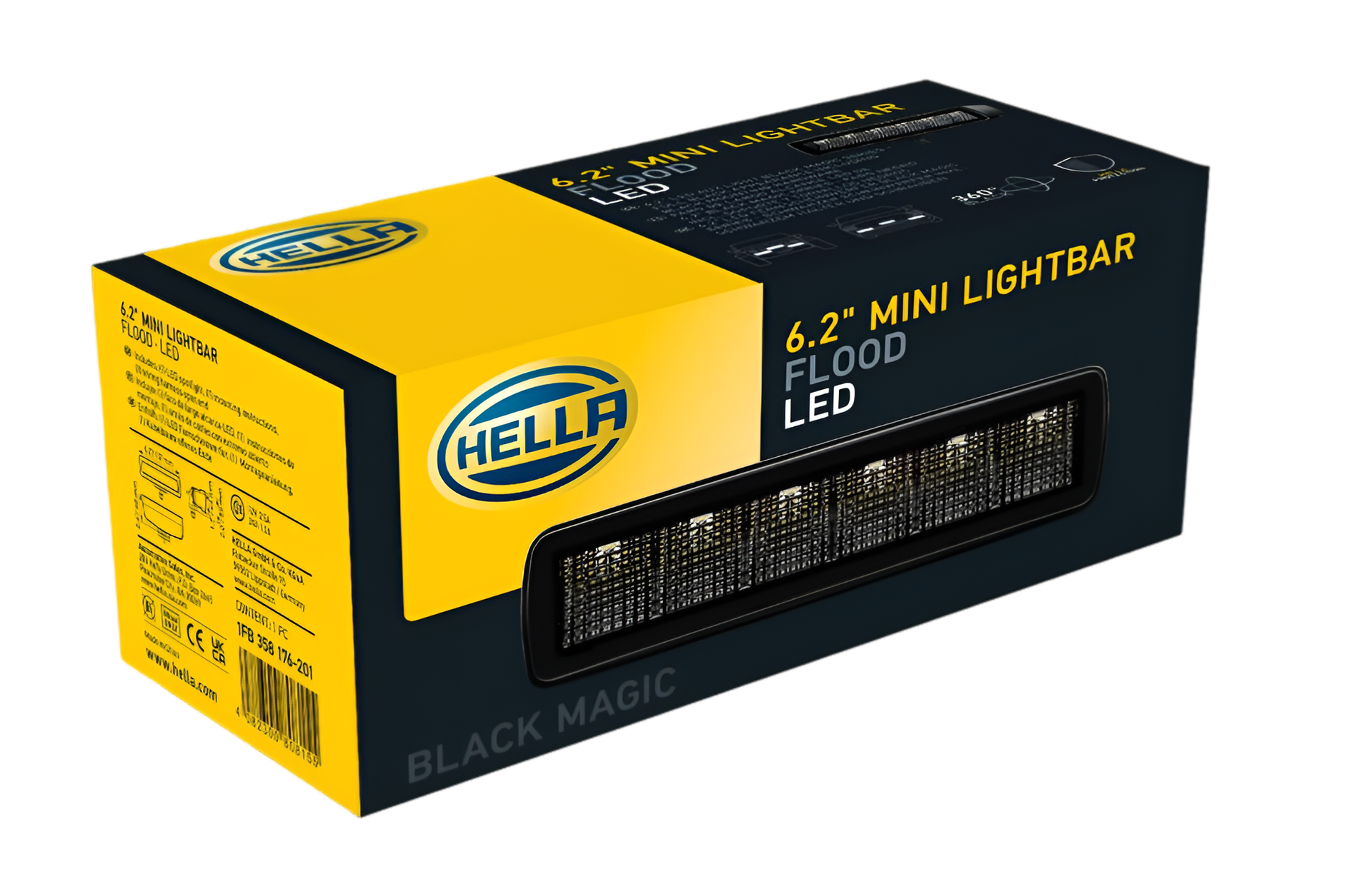 BARRA LED HELLA BLACK MAGIC 6 LED FLOOD | 12-24V 30W