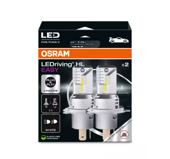 JUEGO DE LAMPARAS LED DRIVING HL EASY H4-H19 | 12V