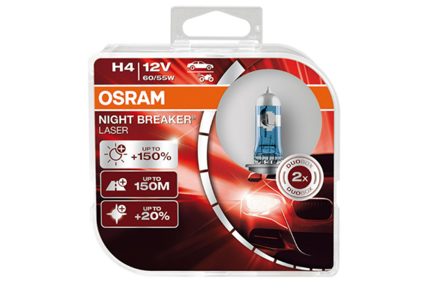 JUEGO DE LAMPARAS HALÓGENAS | H4 12V 60/55W P43T VERSION LASER 150% + LUZ