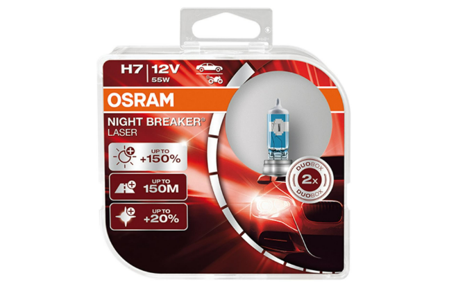 JUEGO DE LAMPARAS HALÓGENAS | H7 12V 55W PX26D LASER 150% MAS LUZ