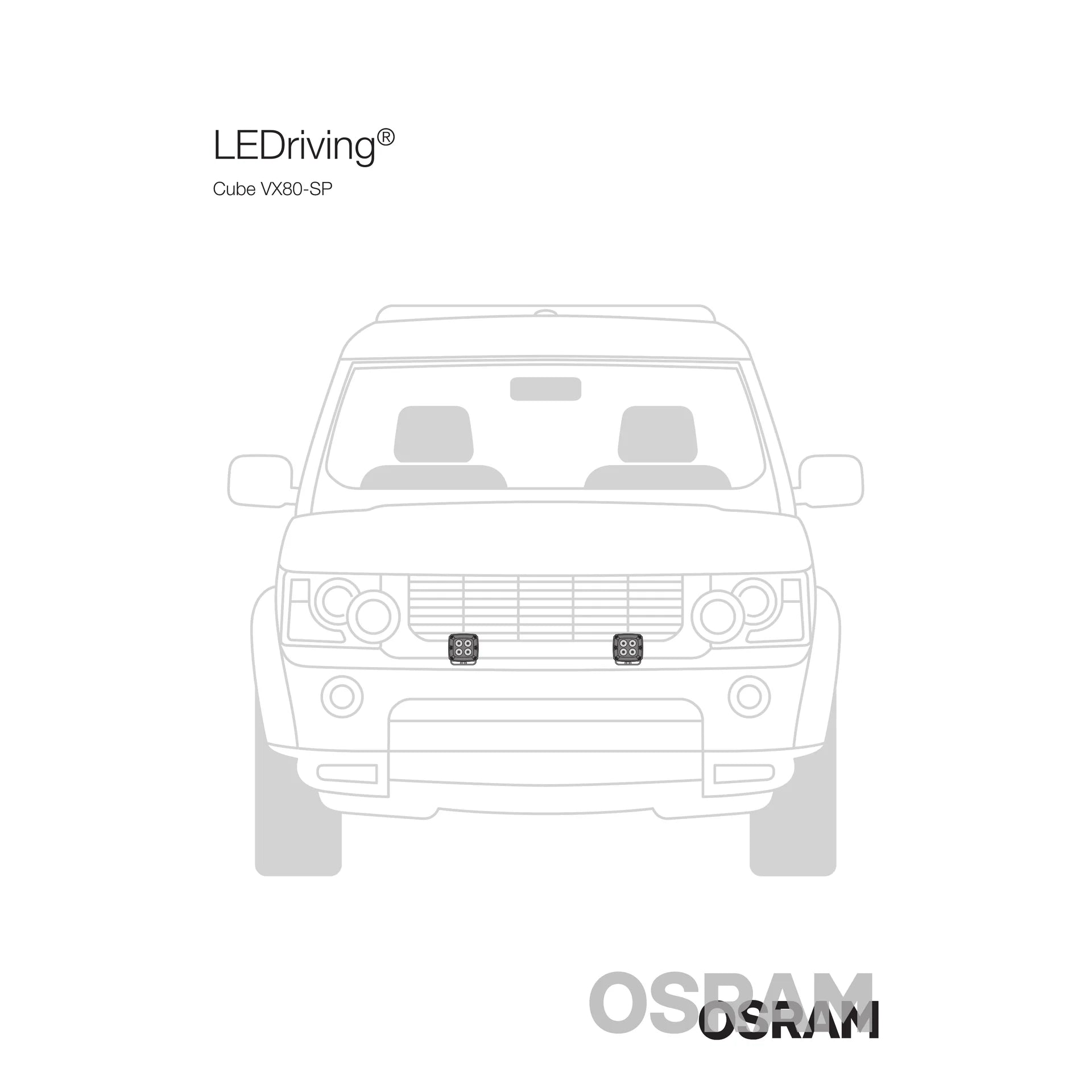 LEDWL101-SP JUEGO FAROS CON 4 LEDS CUADRADO (CUBE) CON HAZ DE LUZ CONCENTRADO