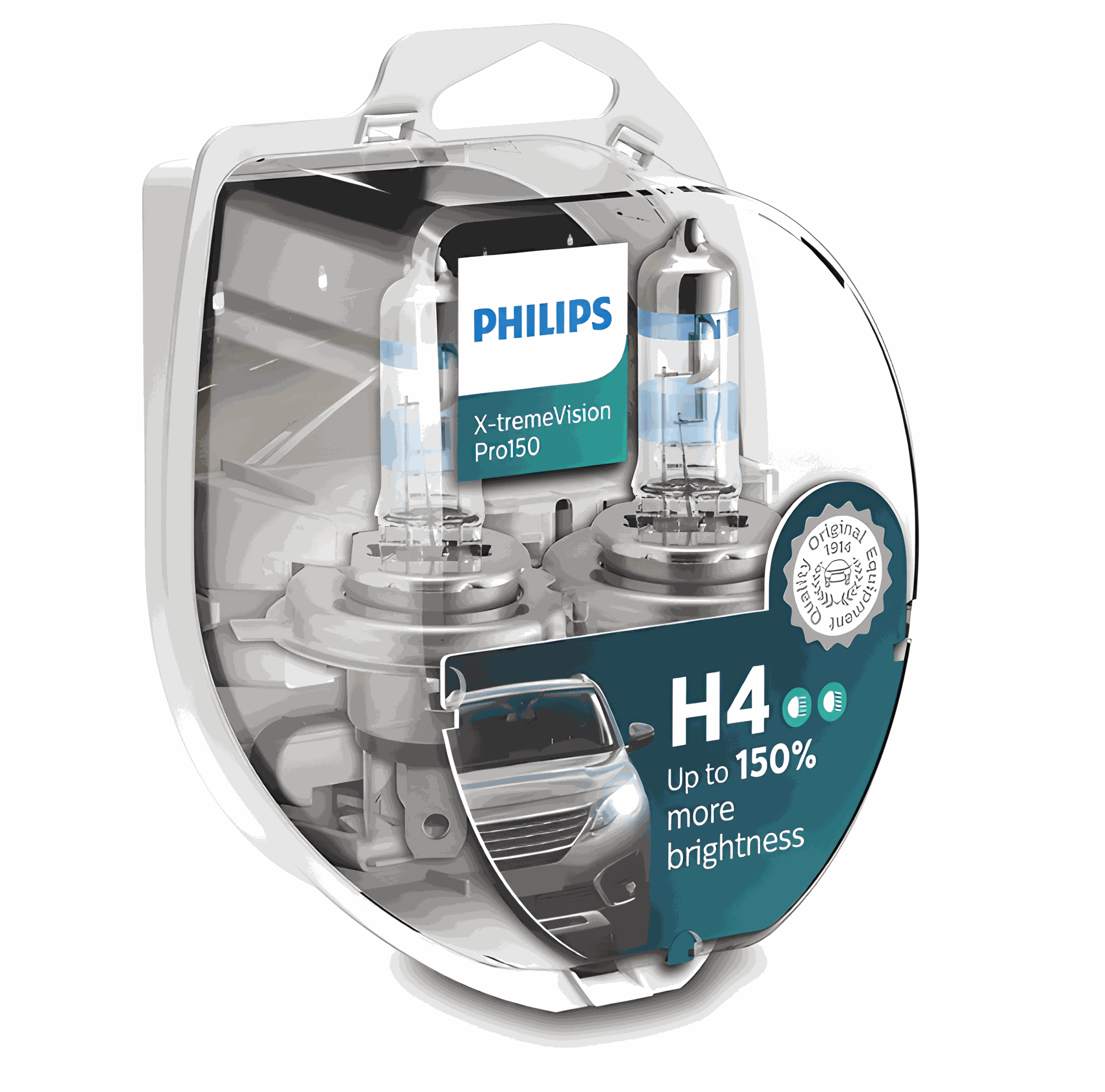 JUEGO DE LAMPARAS HALOGENA EXTREME VISION H4 12342 12V 60/55W P43T-38 PRO +150% LUZ