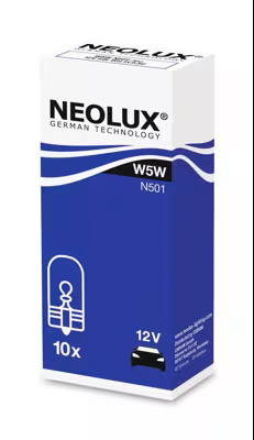 Lámpara incandescente - 12V 5W W2.1X9.5D N501 W5W 2825