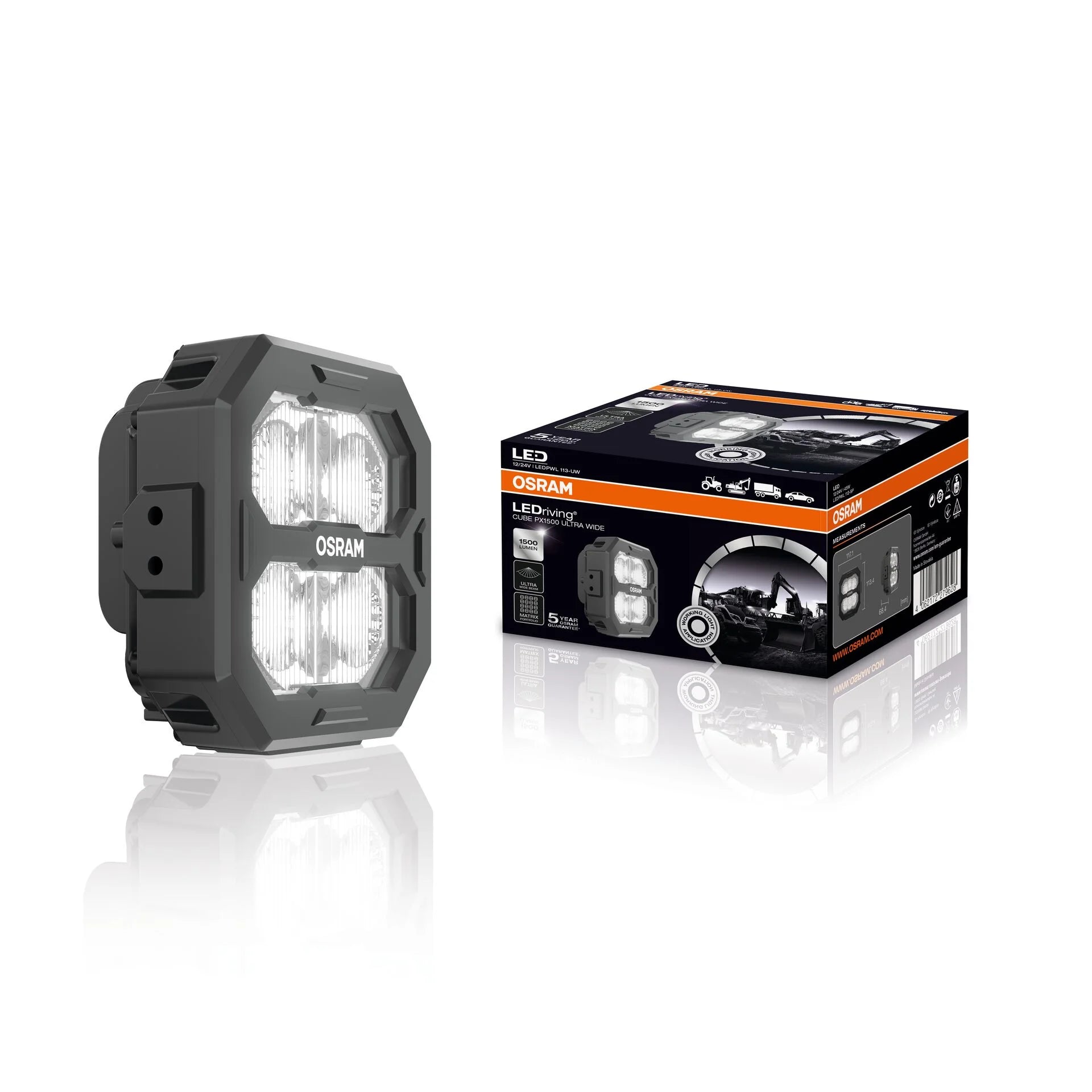 LEDPWL113-UW FARO DE TRABAJO PX LED CUADRADO (CUBE) CON 1500 LM HAZ DE LUZ ULTRA AMPLIO