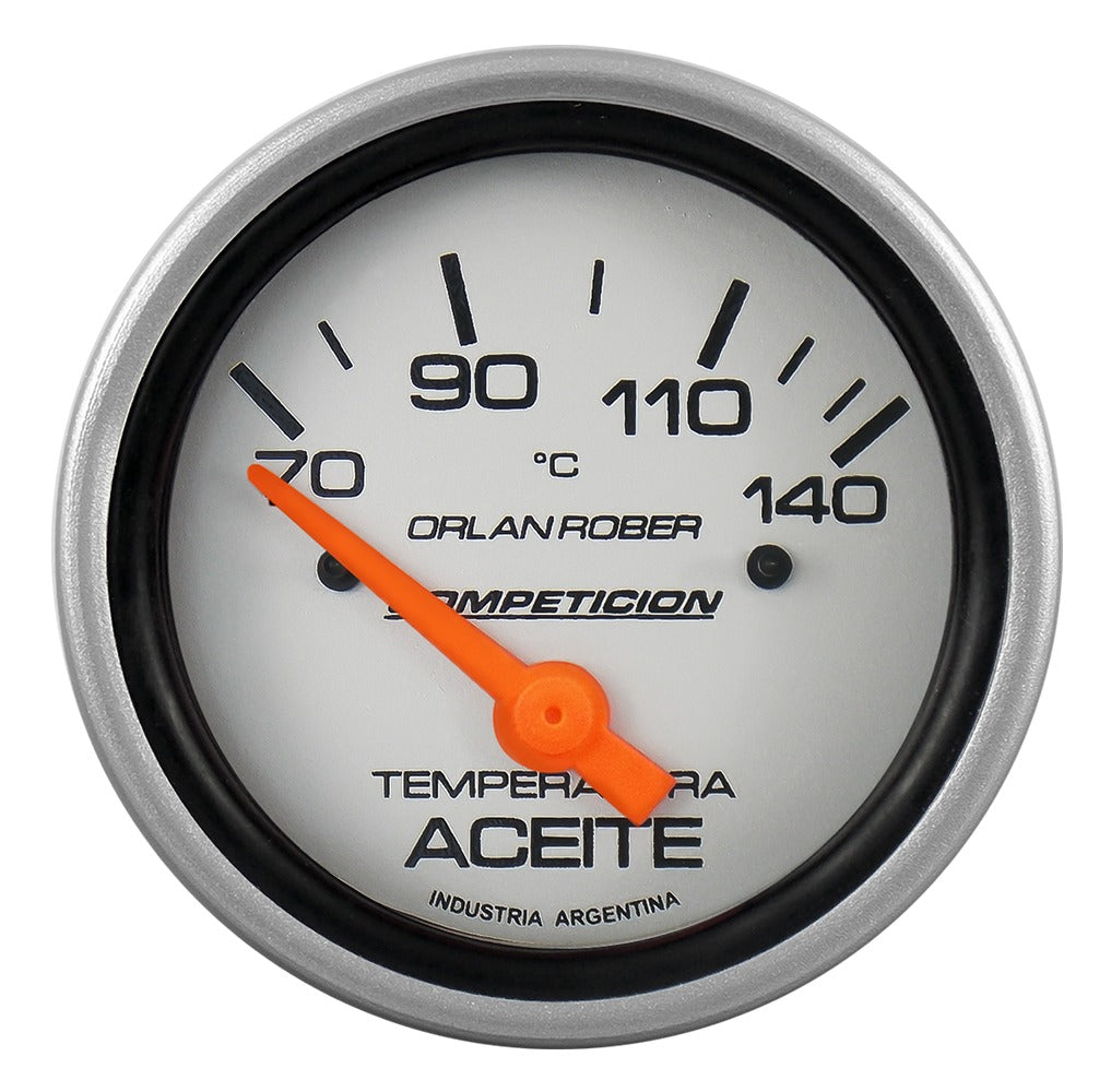 INDICADOR TEMPERATURA ACEITE | ELÉCTRICO 12V 140°C COMPETICIÓN PLATA