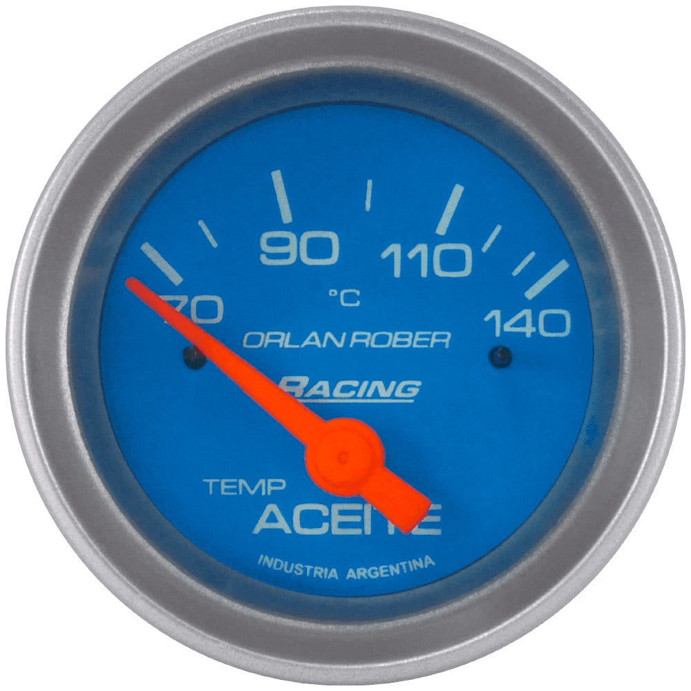 INDICADOR TEMPERATURA ACEITE | ELÉCTRICO 12V 150°C RACING CELESTE