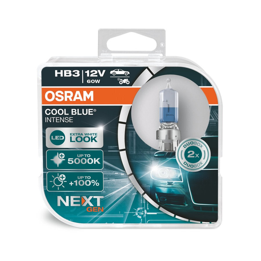 JUEGO DE LAMPARAS HALÓGENAS | HB3 12V 60W COOL BLUE INTENSE NEXT GEN