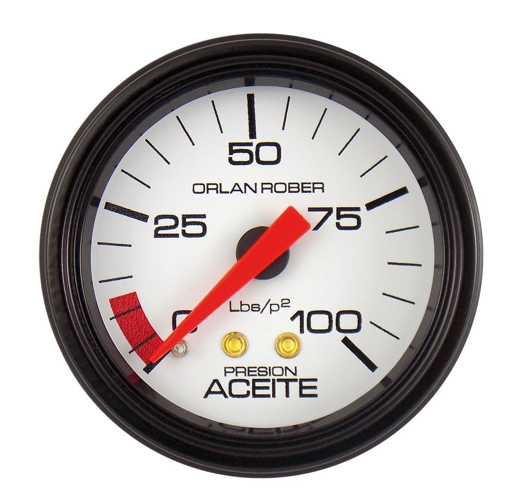 MANOMETRO PRESION DE ACEITE | 100LBS LINEA BLANCA