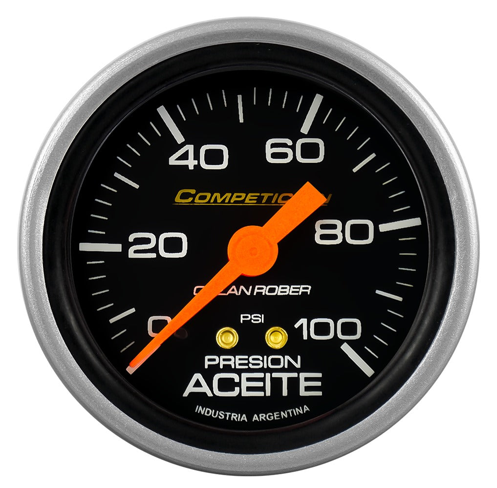 MANOMETRO PRESION DE ACEITE | 100PSI COMPETICIÓN NEGRO
