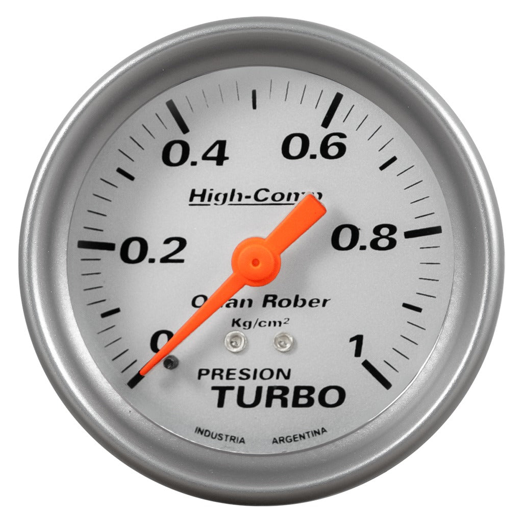 MANOMETRO PRESION TURBO | 1KG HIGH-COMP PLATA