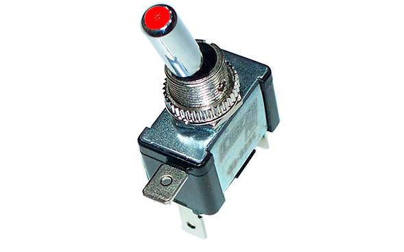 TECLA DE 1 PUNTO C/LUZ ROJA EN ON