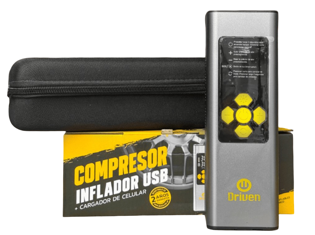 COMPRESOR DE AIRE | USB Y CARGADOR