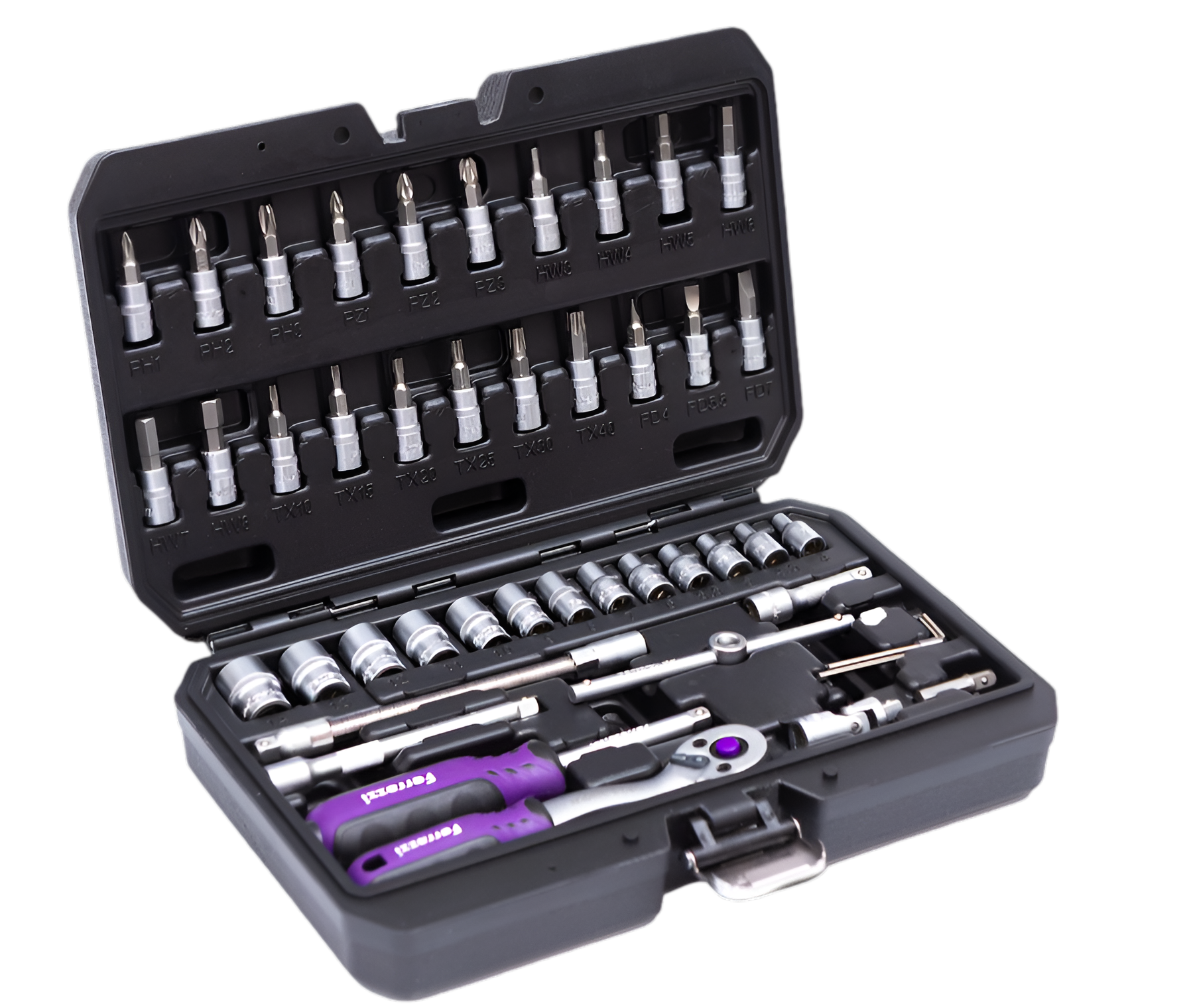SET 46 LLAVES TUBO CRIQUE 1/4