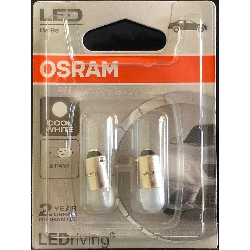 JUEGO DE LEDS CW 0,5W | 12V BA9S 6000K (T4W) AUXILIAR TIPO 3893 / 3894