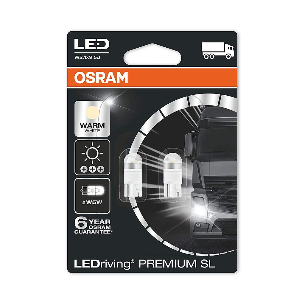 JUEGO DE LEDS WW 1W | 24V W2.1X9.5 4000ºK (W5W)