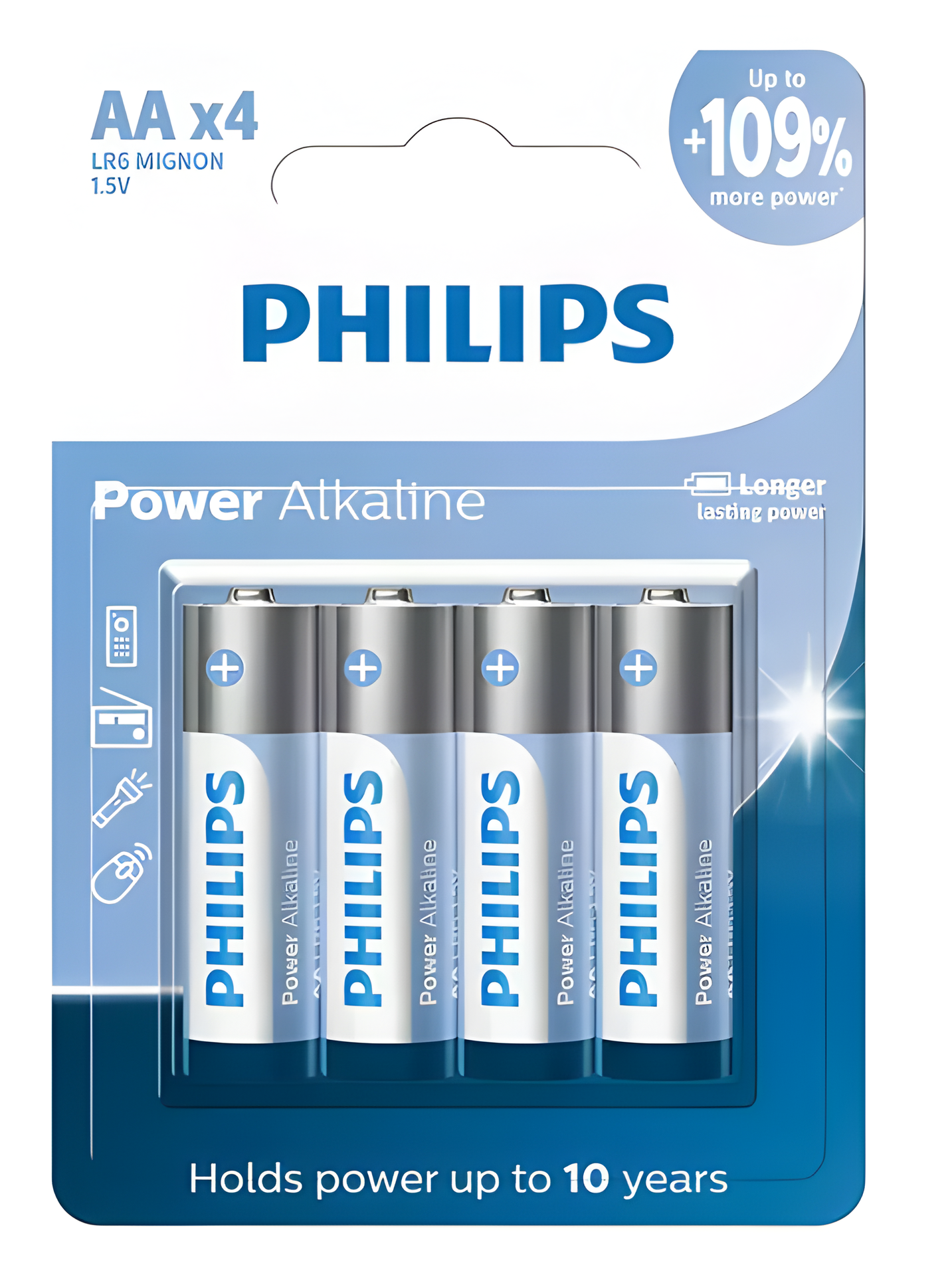 Blister X4 pilas power alkaline aa - Philips