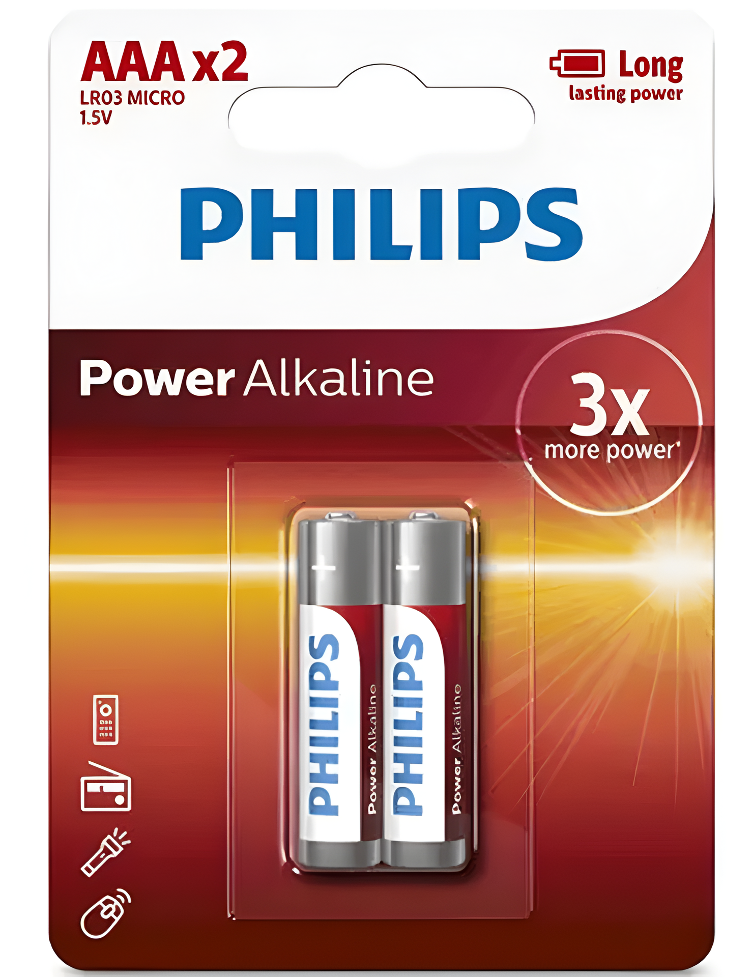 Blister x 2 pilas power alkaline aaa - Philips