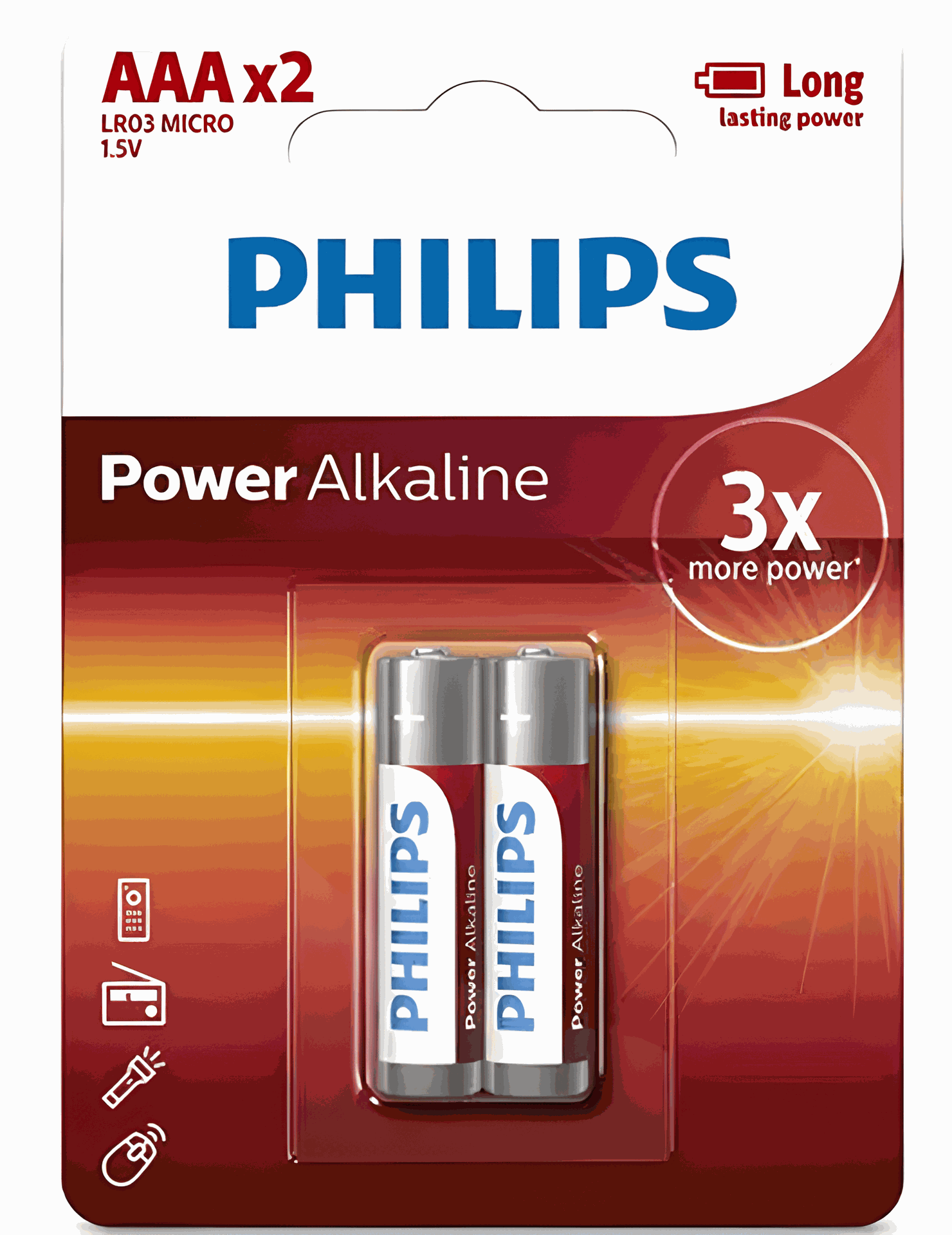 Blister x 2 pilas power alkaline aaa - Philips