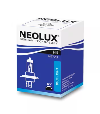 Lámpara halogena H4 - 12V 60/55W P43T N472B H4 blue 64193 cbi