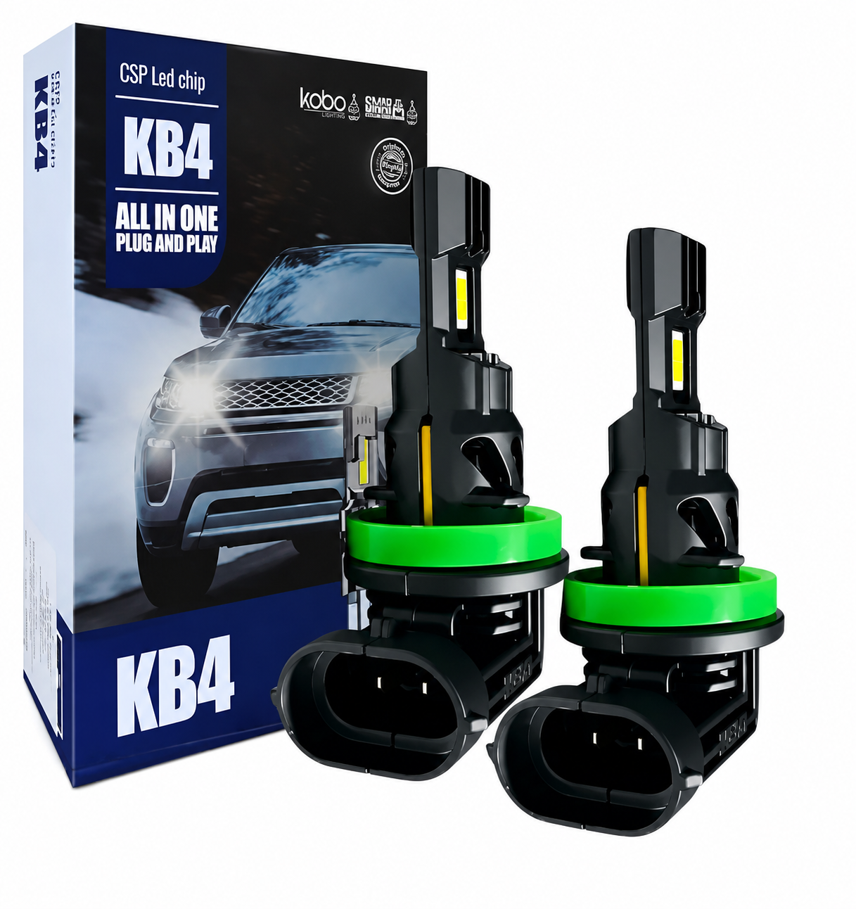KIT LED KB4 H11 | 30 WATTS ALL IN ONE CON COOLER INTERNO