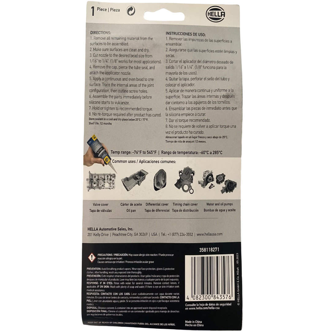 SILICONA HELLA FORMADORA JUNTAS - TUBO X 85 G GRIS