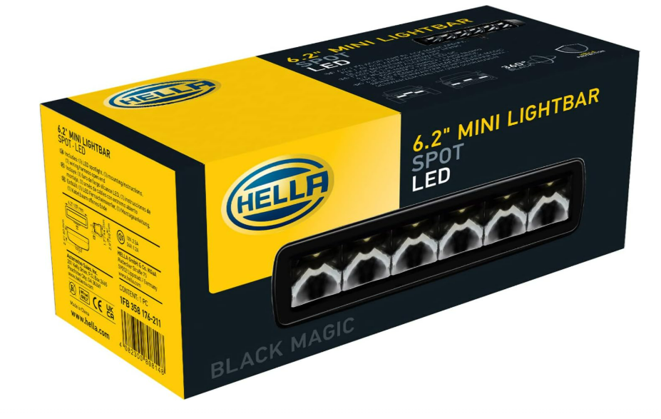 BARRA LED HELLA BLACK MAGIC 6 LED SPOT | 12-24V 30W