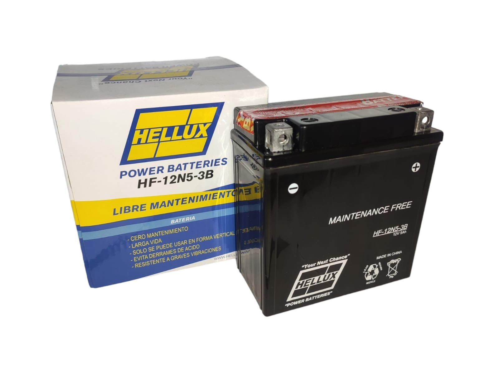 BATERIA DE MOTO LIBRE MANTENIMIENTO | TIPO YUASA 12V
