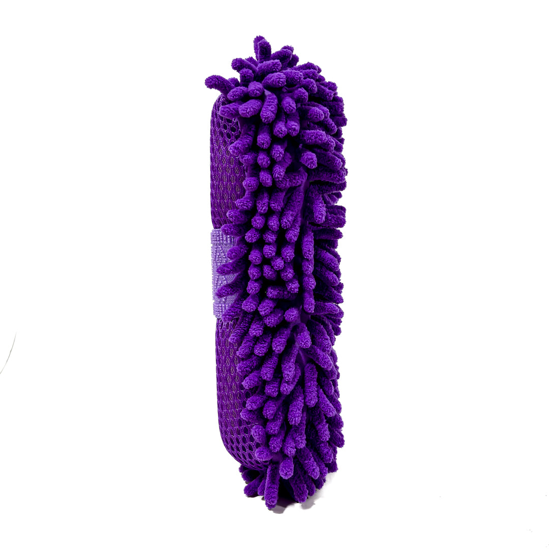 ESPONJA CON ELASTICO | CHENILLE VIOLETA