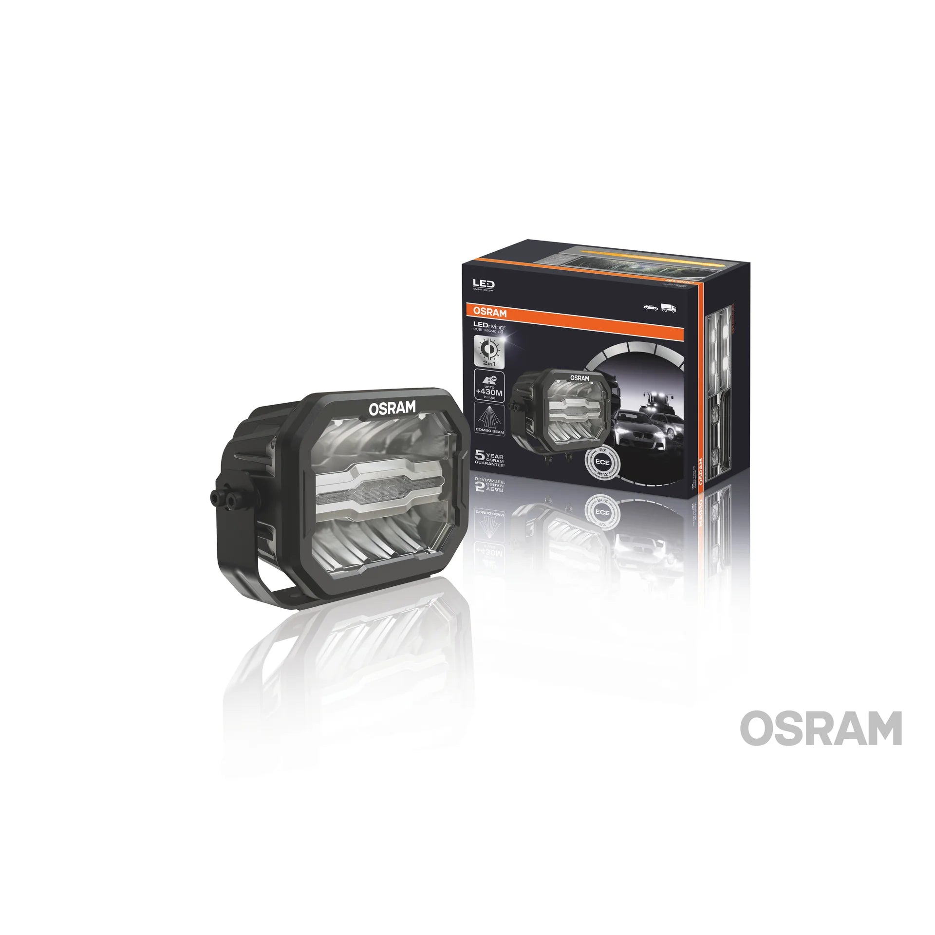 LEDDL113-CB FARO LED CUADRADO (CUBE) CON POSICIÓN Y LARGO ALCANCE | 12/24V