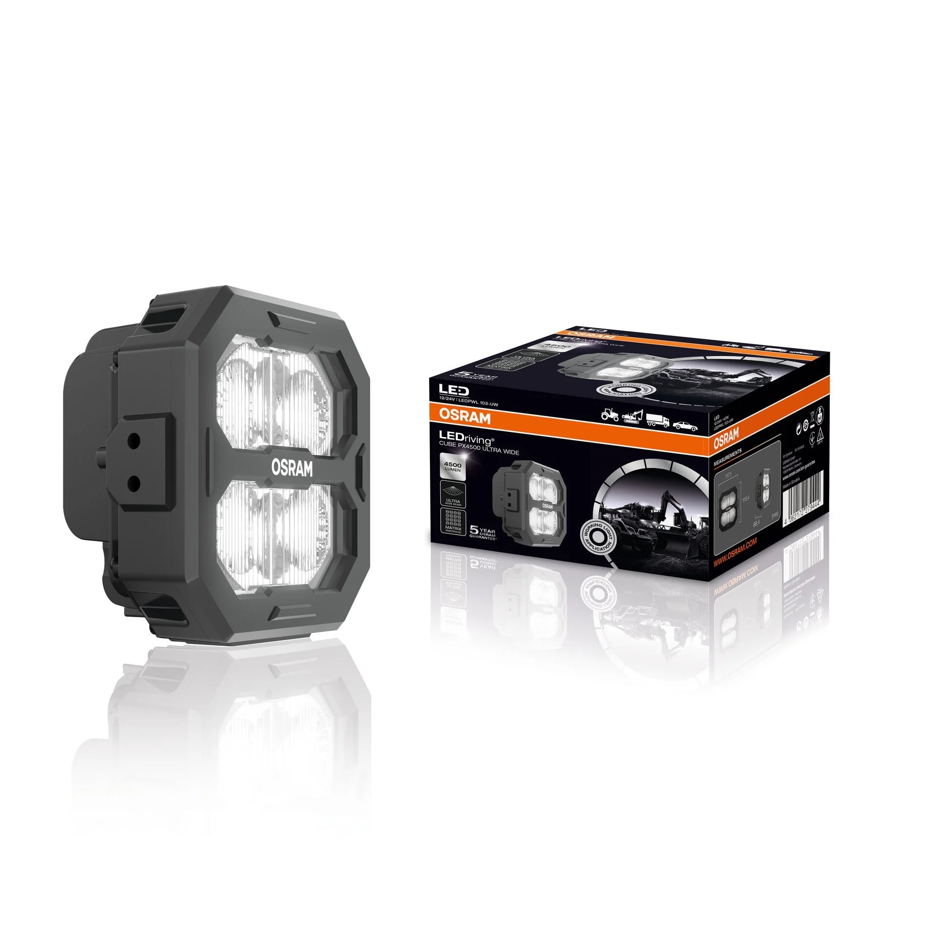 LEDPWL103-UW FARO DE TRABAJO PX LED CUADRADO (CUBE) CON 4500 LM HAZ DE LUZ ULTRA AMPLIO