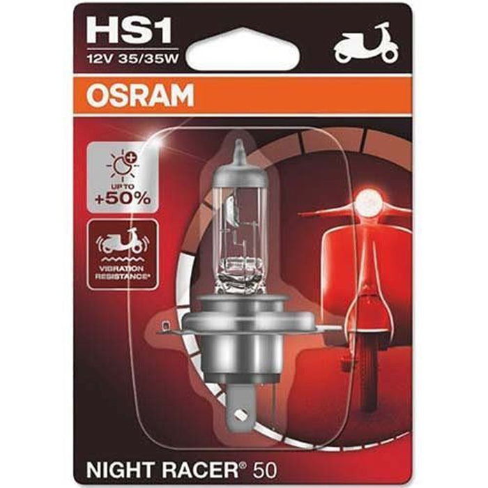 LAMPARA TIPO HS1 | 12V 35/35W PX43T 64185 NIGHT RACER (50% MÁS LUZ) MOTO