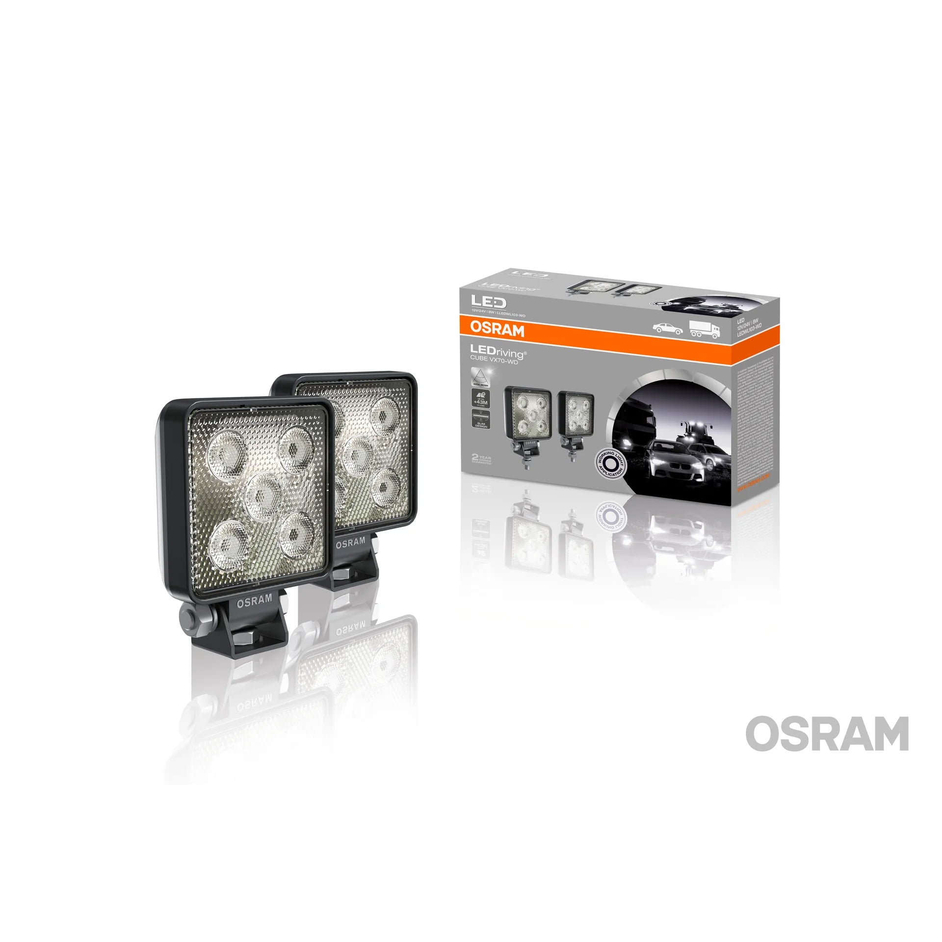 LEDWL103-WD JUEGO DE FAROS LED CUBE WIDE | 12V/24V