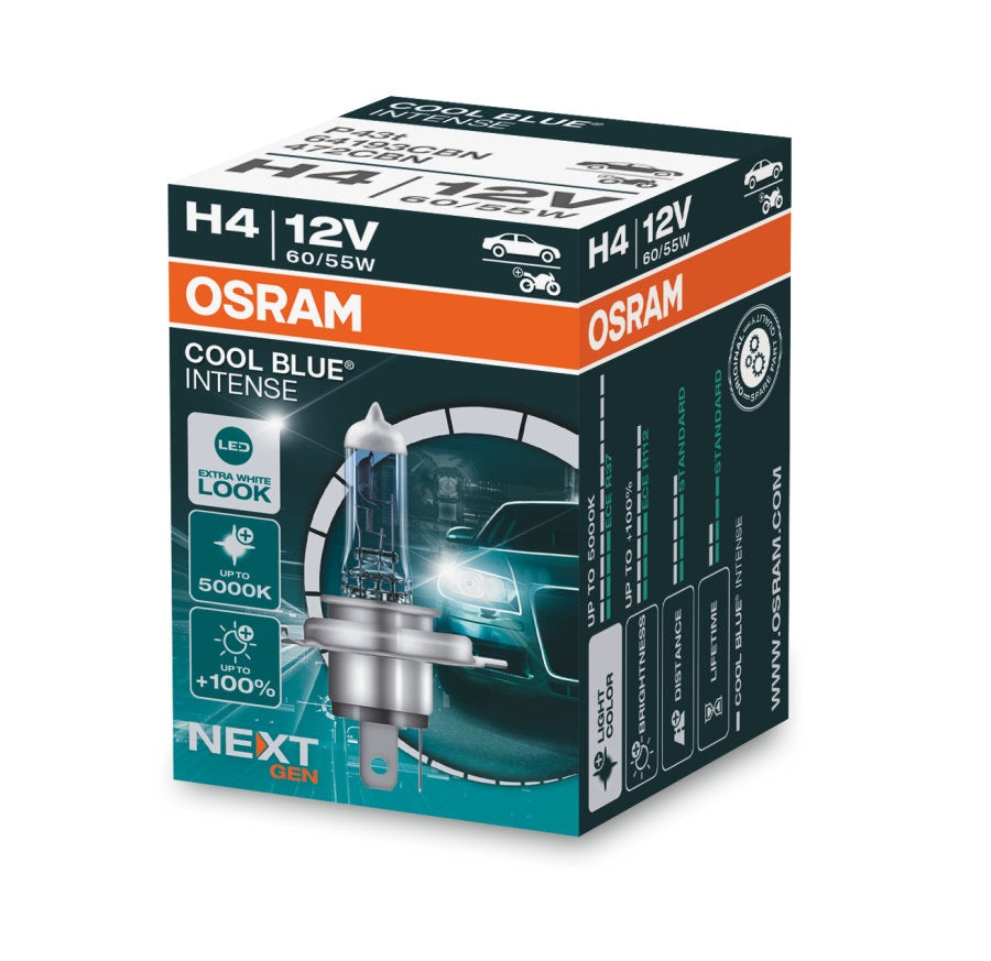 LAMPARA HALOGENA | H4 12V 60/55W P43T COOL BLUE INTENSE NEXT GEN