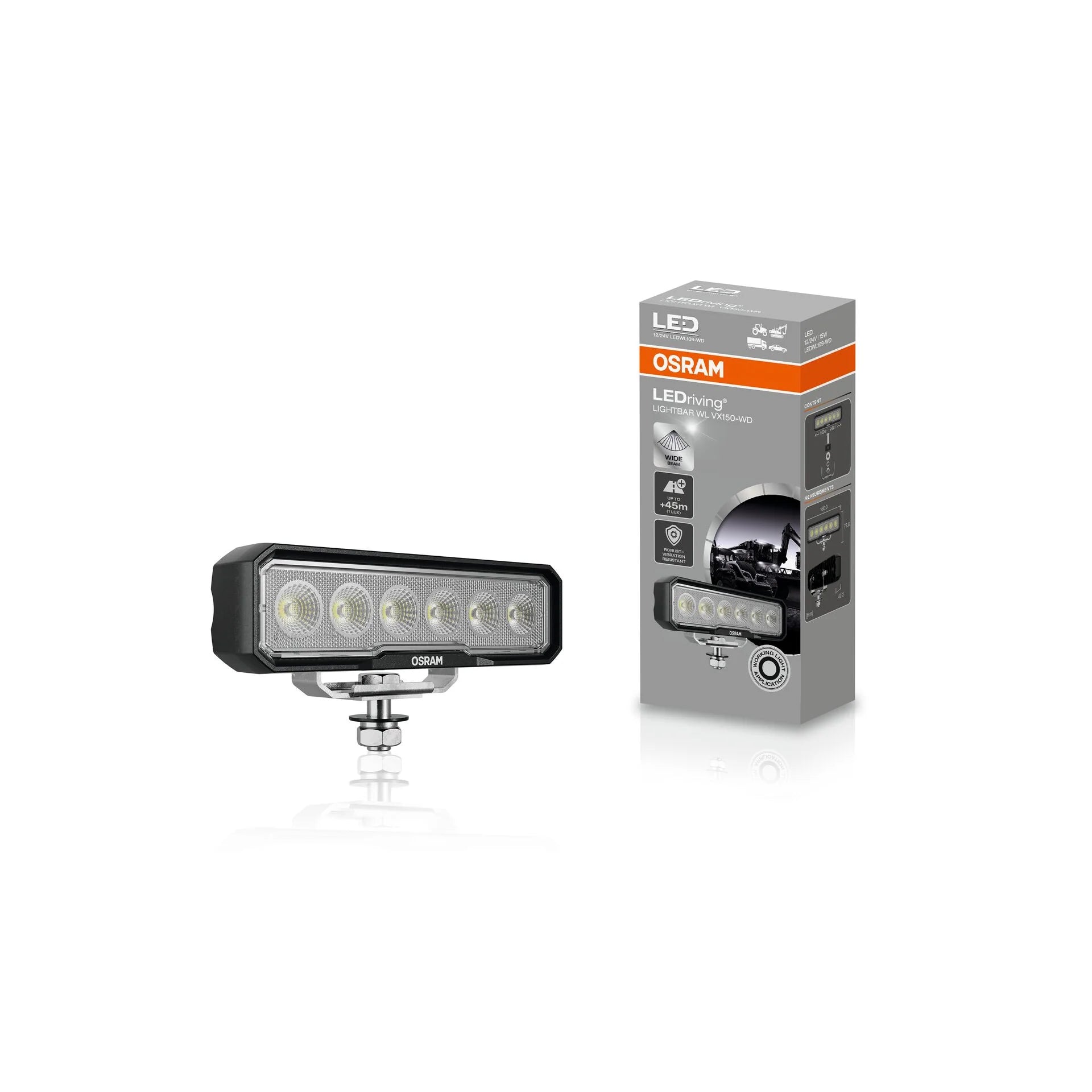LEDWL109 BARRA 160 MM (LIGHTBAR) 6 LED CON HAZ DE LUZ CONCENTRADO