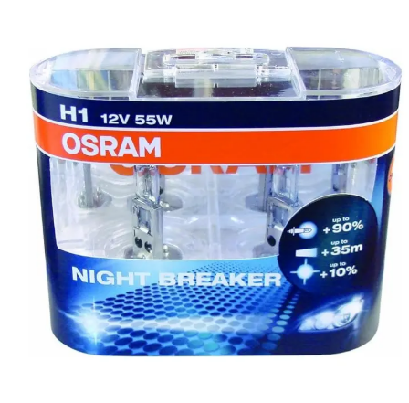 JUEGO DE LAMPARAS HALÓGENAS H1 | 12 V 55W NIGHT BREAKER