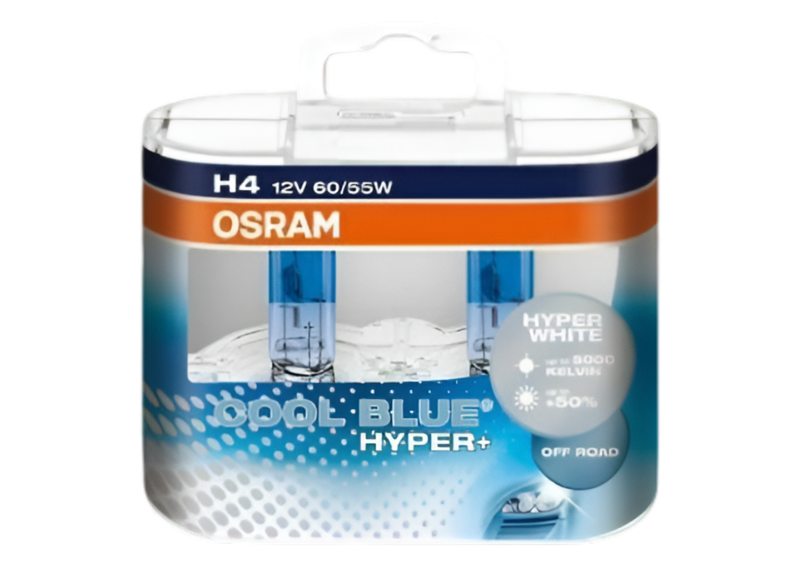 JUEGO DE LAMPARAS HALÓGENAS H4 60/55 COOL BLUE | HYPER