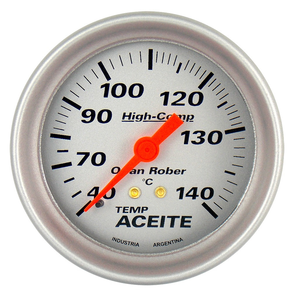 INDICADOR TEMPERATURA ACEITE | 140°C CAP 2,0MTS HIGH-COMP PLATA