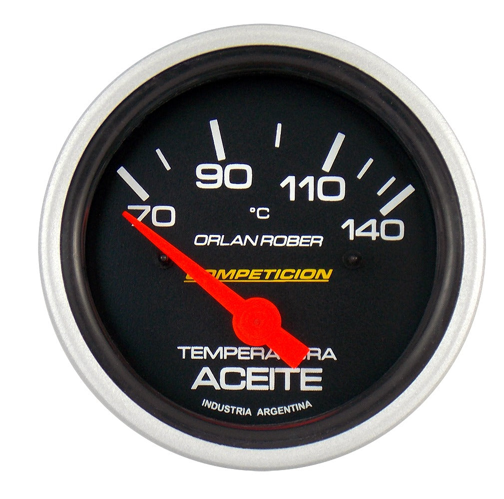 INDICADOR TEMPERATURA ACEITE | ELÉCTRICO 12V 140°C COMPETICIÓN NEGRO
