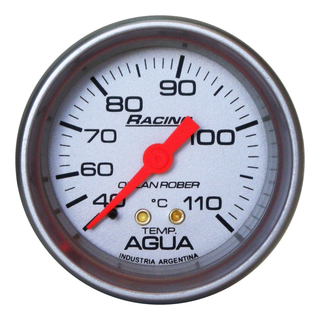 INDICADOR TEMPERATURA AGUA | 110°C CAP 2,0MTS RACING PLATA