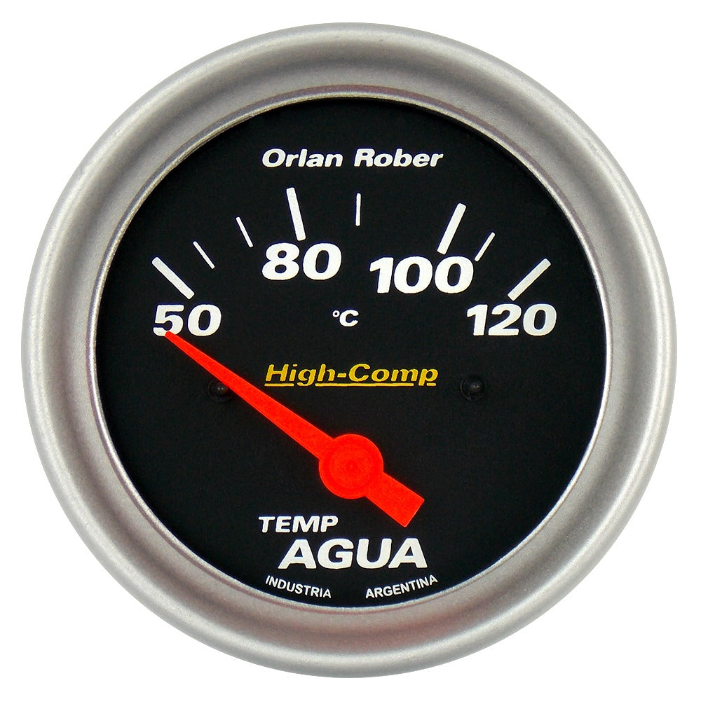 INDICADOR TEMPERATURA AGUA ELÉCTRICO | 12V 120°C HIGH-COMP NEGRO