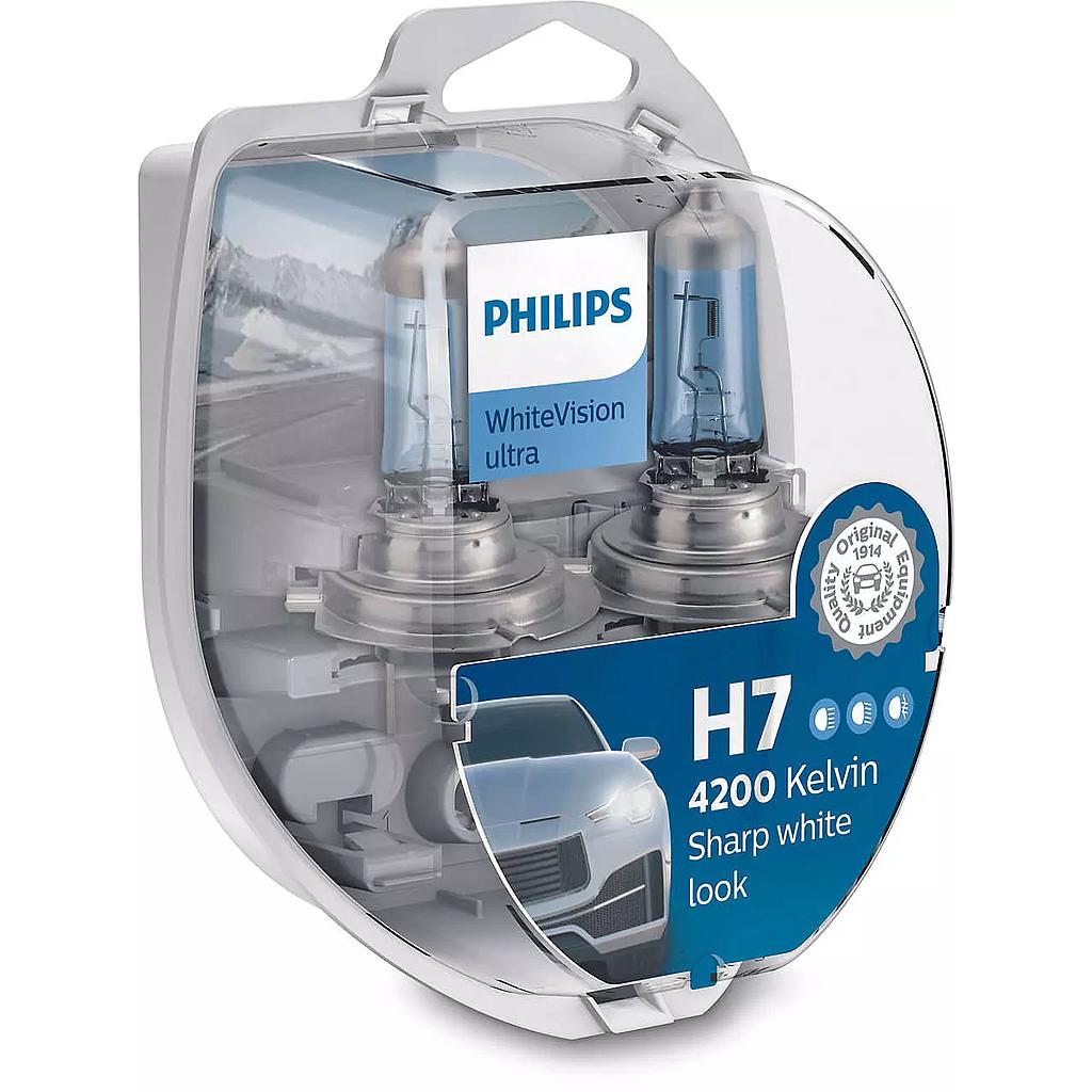 JUEGO DE LAMPARAS HALOGENA WHITE VISION ULTRA H7/W5W 12972 12V