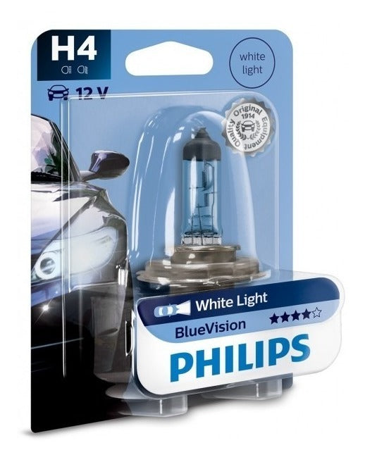 LAMPARA HALOGENA BLUE VISION H4 12342 BV+ 12V 60/55W