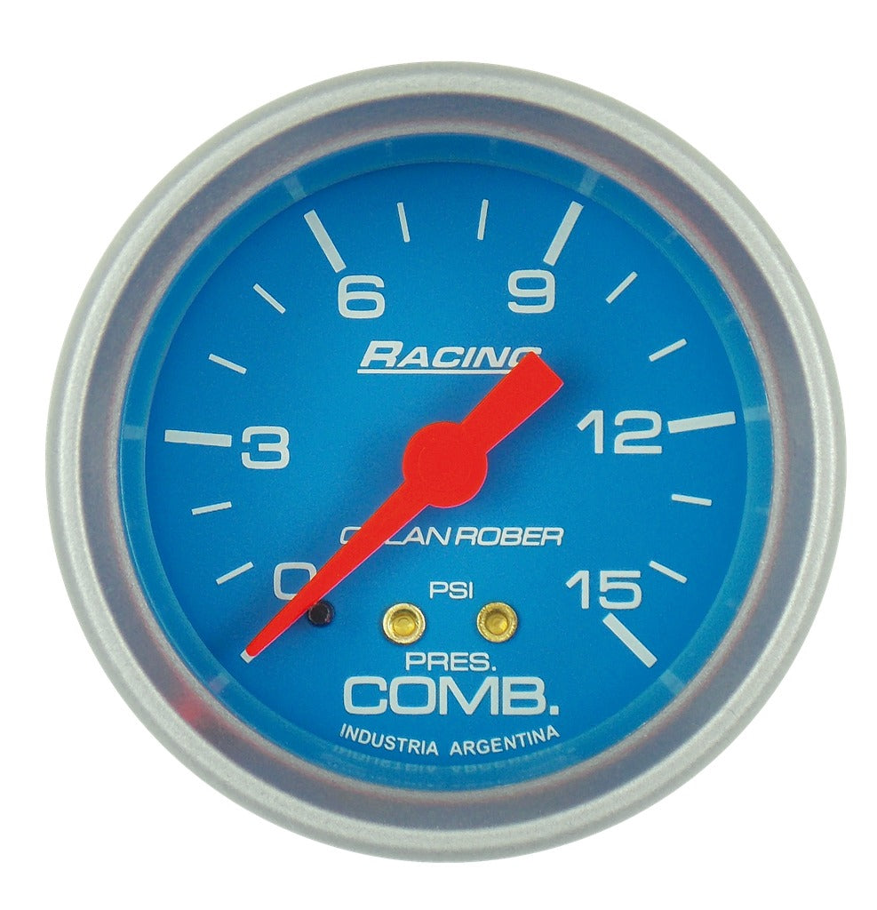 MANOMETRO PRESION COMBUSTIBLE | 16PSI RACING CELESTE