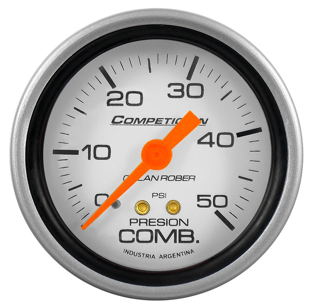 MANOMETRO PRESION COMBUSTIBLE | 50PSI COMPETICIÓN NEGRO