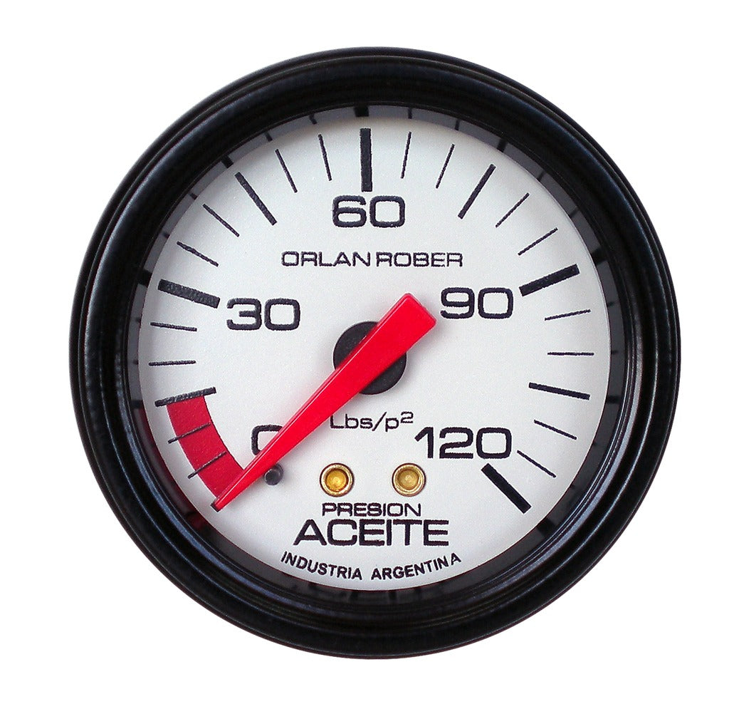 MANOMETRO PRESION DE ACEITE | 120LBS LINEA BLANCA