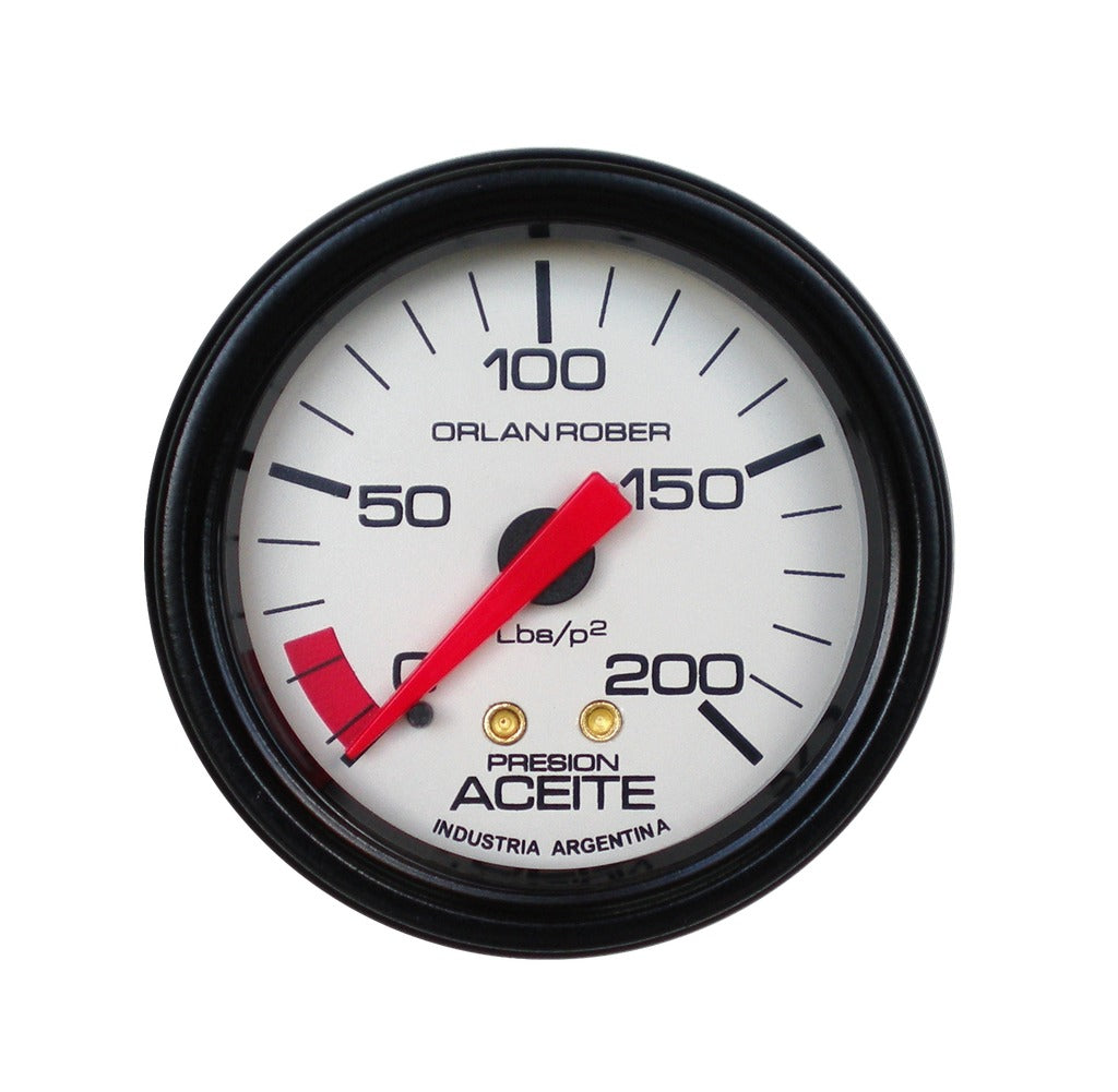 MANOMETRO PRESION DE ACEITE | 200LBS LINEA BLANCA