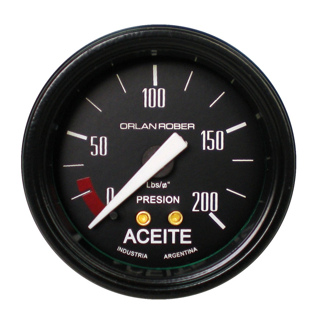 MANOMETRO PRESION DE ACEITE 200LBS LINEA CLASSIC NEGRO |