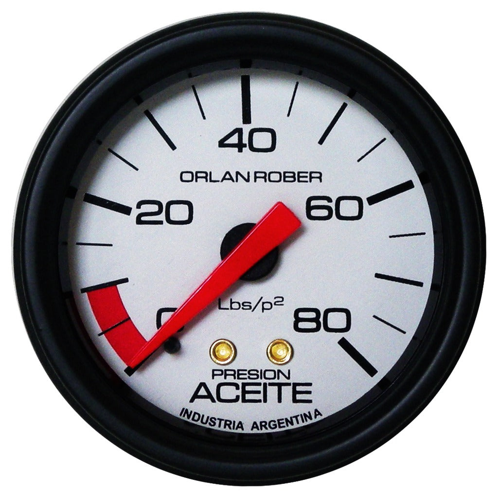 MANOMETRO PRESION DE ACEITE | 80LBS LINEA BLANCA