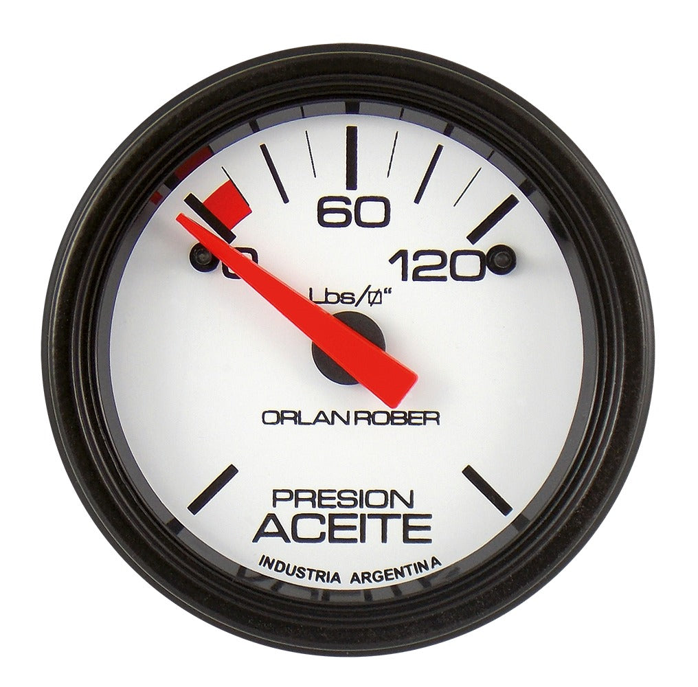 MANOMETRO PRESION DE ACEITE ELÉCTRICO | 12V 120LBS LINEA BLANCA