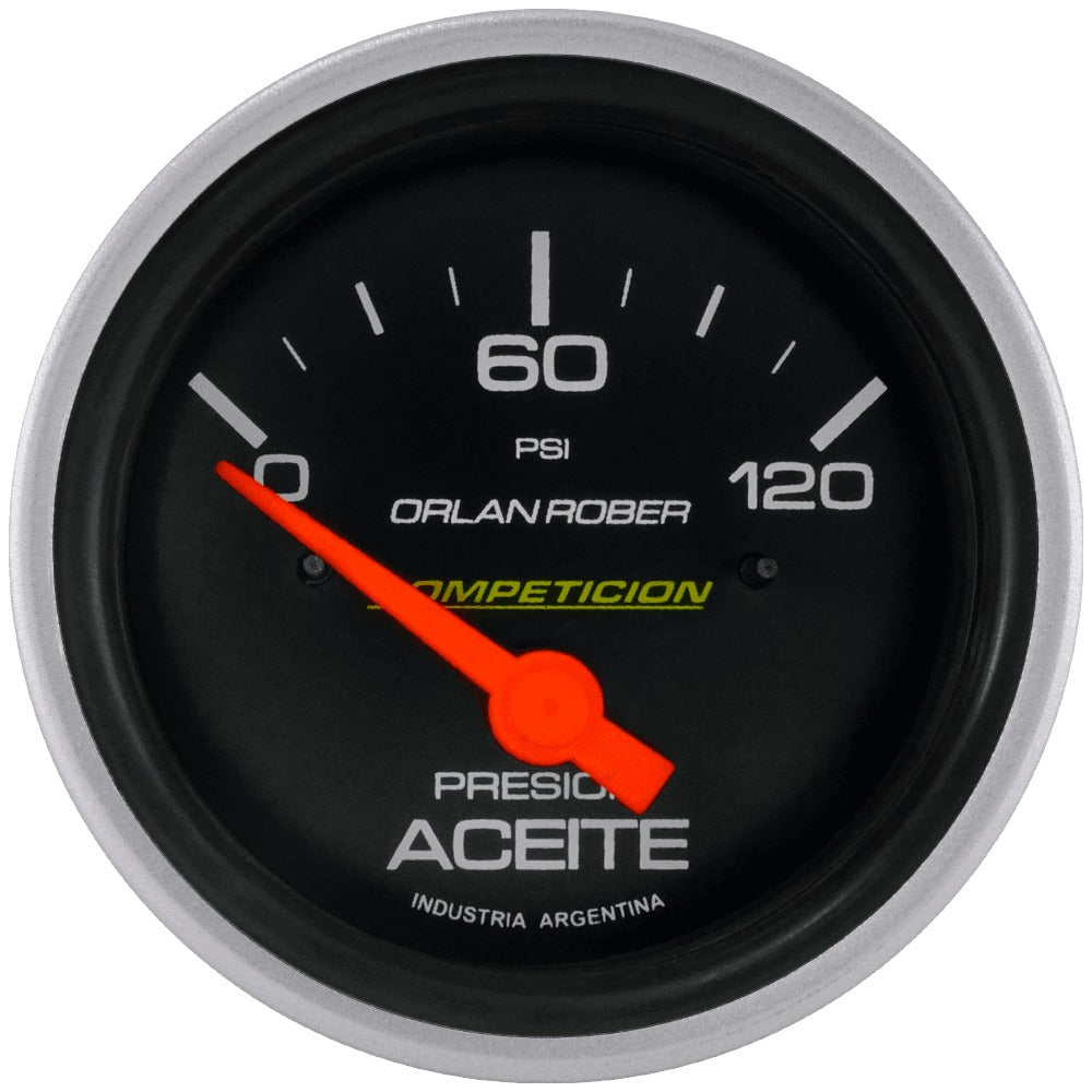 MANOMETRO PRESION DE ACEITE ELÉCTRICO | 12V 120PSI COMPETICIÓN NEGRO